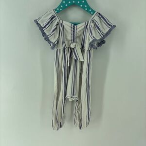 Jessica Simpson vertical stripe jumpsuit baby